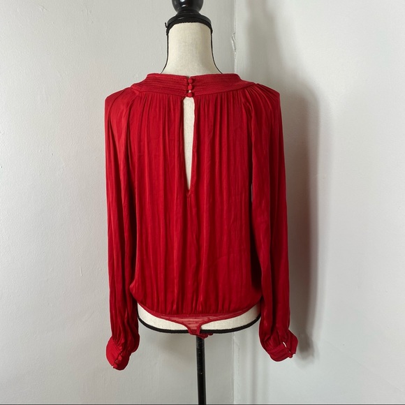 E Intimately Free People Red Long Sleeve Bodysuit XS - Picture 5 of 7
